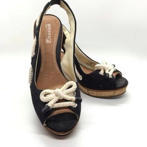 Sperry Nautical Wedge Sandals